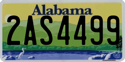AL license plate 2AS4499