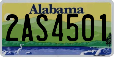 AL license plate 2AS4501