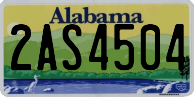 AL license plate 2AS4504