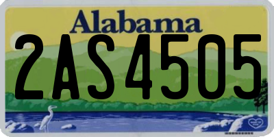 AL license plate 2AS4505