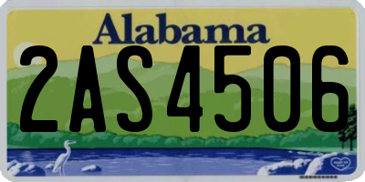 AL license plate 2AS4506