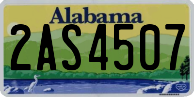 AL license plate 2AS4507