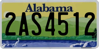 AL license plate 2AS4512