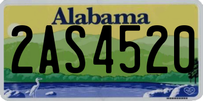 AL license plate 2AS4520