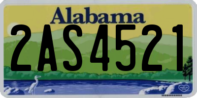 AL license plate 2AS4521
