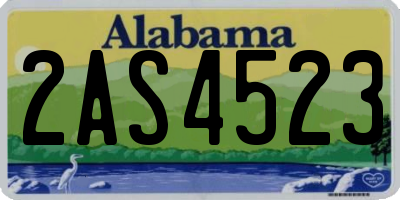 AL license plate 2AS4523