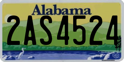 AL license plate 2AS4524