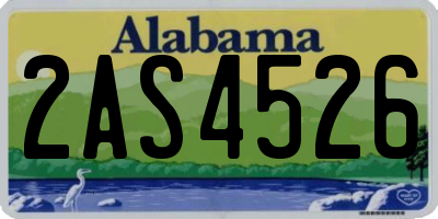 AL license plate 2AS4526