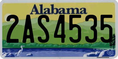 AL license plate 2AS4535