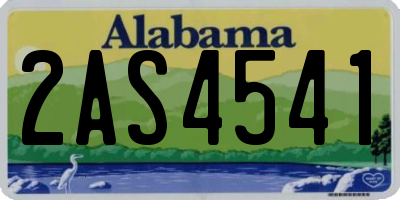 AL license plate 2AS4541