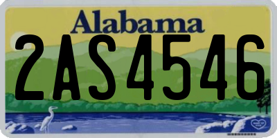 AL license plate 2AS4546