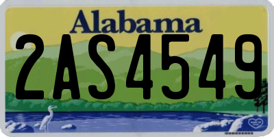 AL license plate 2AS4549