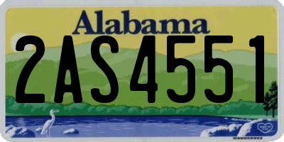 AL license plate 2AS4551