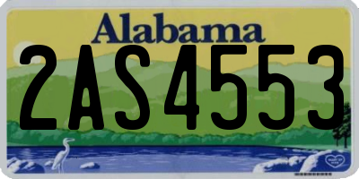 AL license plate 2AS4553
