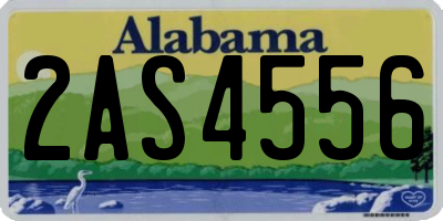 AL license plate 2AS4556