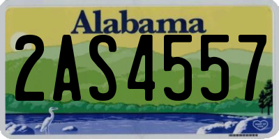 AL license plate 2AS4557