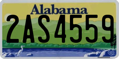 AL license plate 2AS4559