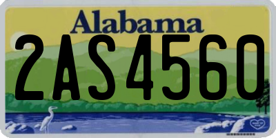 AL license plate 2AS4560