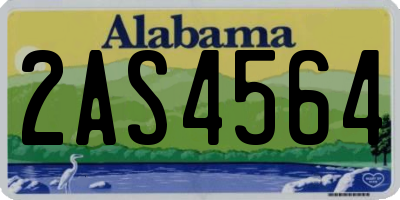 AL license plate 2AS4564