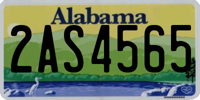 AL license plate 2AS4565
