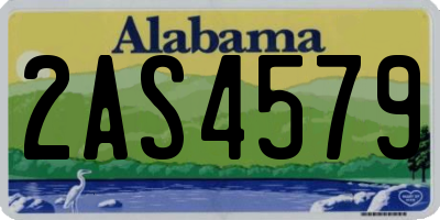 AL license plate 2AS4579