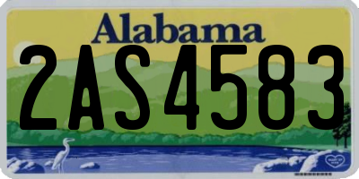 AL license plate 2AS4583