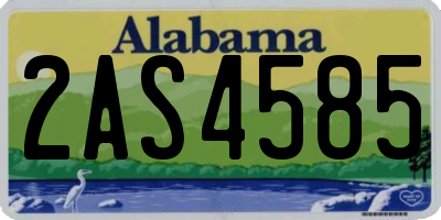AL license plate 2AS4585