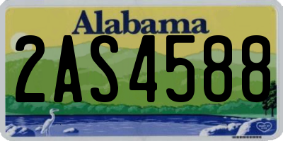 AL license plate 2AS4588