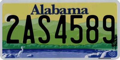 AL license plate 2AS4589