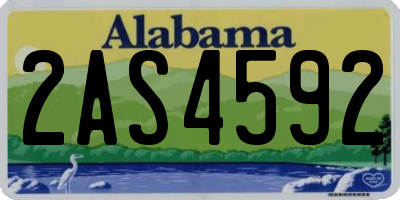 AL license plate 2AS4592