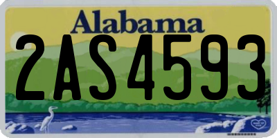 AL license plate 2AS4593