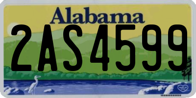 AL license plate 2AS4599