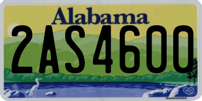 AL license plate 2AS4600
