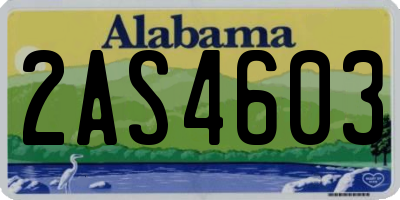AL license plate 2AS4603