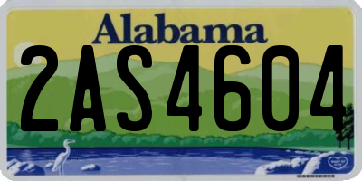 AL license plate 2AS4604