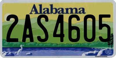 AL license plate 2AS4605