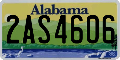 AL license plate 2AS4606