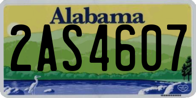 AL license plate 2AS4607