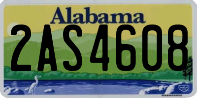 AL license plate 2AS4608