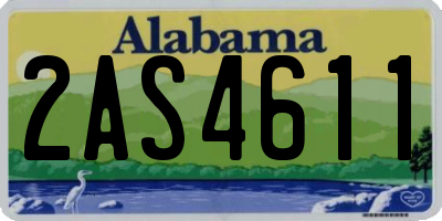 AL license plate 2AS4611