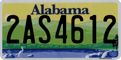 AL license plate 2AS4612