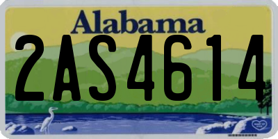 AL license plate 2AS4614