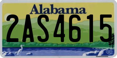 AL license plate 2AS4615