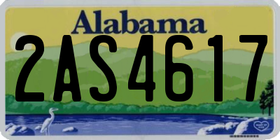AL license plate 2AS4617