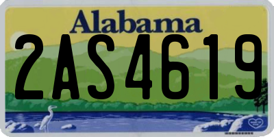 AL license plate 2AS4619