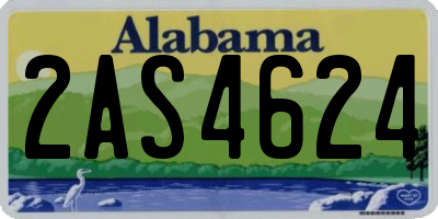 AL license plate 2AS4624