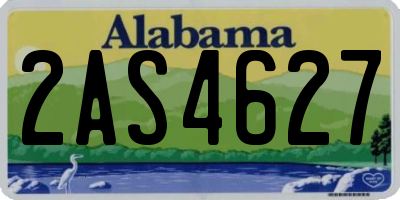AL license plate 2AS4627