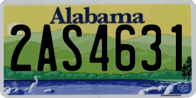AL license plate 2AS4631