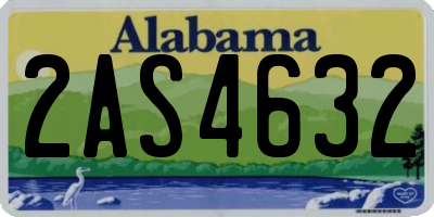 AL license plate 2AS4632