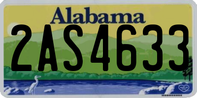 AL license plate 2AS4633